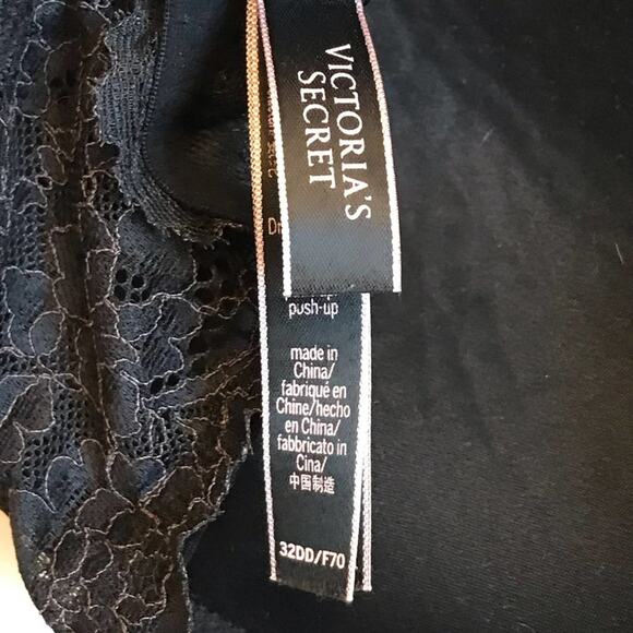 Victoria’s Secret 32DD/F70 black bra lace Dream Angels classic - Picture 4 of 10